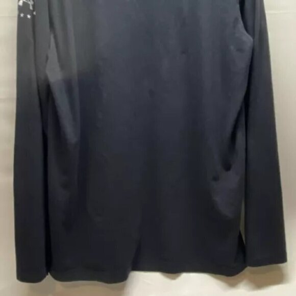 Under Armour Heat Gear Men's Medium Black Loose Fit Large Freedom Flag UA Logo - Picture 6 of 12